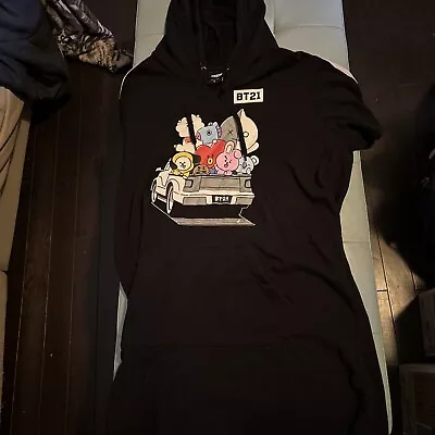 BTS BT21 Hoodie Sweater Dress Womens XL Great Condition • $15