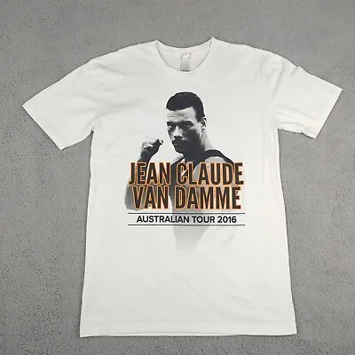 Jean Claude Van Damme Australian Tour 2016 White Men's M Medium T-Shirt • £21.69