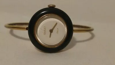 $50 • Buy Ladies Gucci Made In Italy Gold Tone  Bangle Watch Manual Wind .runs 