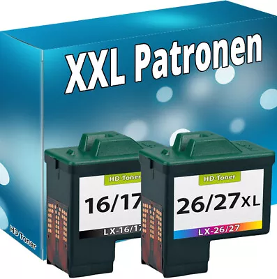 Printer Cartridges For Lexmark 16/17+26/27 X1180 X1185 X1190 X2230 X2250 • £15.53