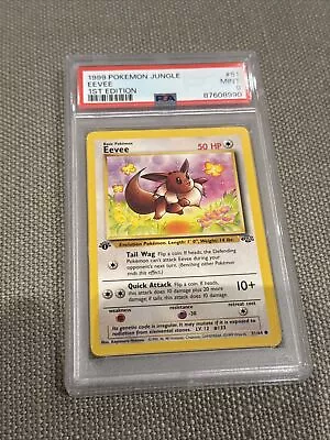 Pokémon TCG Eevee Jungle 51/64 1st Edition PSA 9 • £5.50