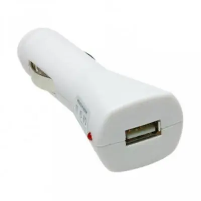 WHITE CAR USB CHARGER VEHICLE DC SOCKET PLUG-IN POWER ADAPTER For SMARTPHONES • $7.38