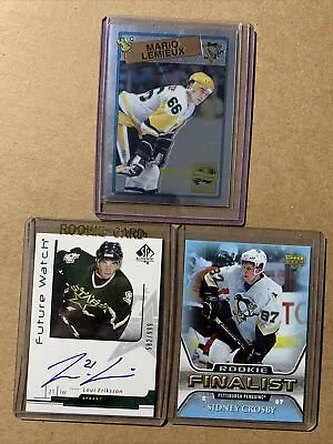 *Hockey Lot*. Sidney Crosby Rookie Mario Lemieux Reprint Loui Eriksson Rc Auto • $22