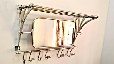 Antique Nautical  Steel Wall Mount Bathroom Accessories Shelf Towel Holder • £289