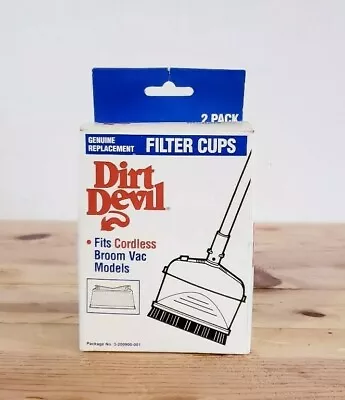 $6.99 • Buy DIRT DEVIL Genuine Replacement Filter Cups 2 PACK Fits Cordless Broom Vacs 