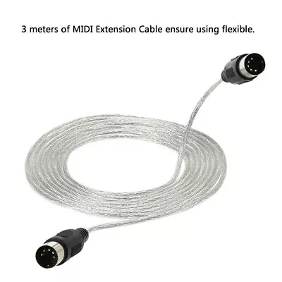 3M/10ft MIDI Extension Cable Male To Male 5 Pin Plug Connector Synthesizer • $9.84