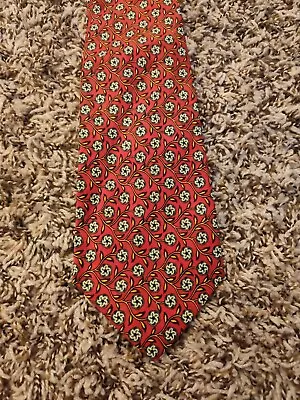 Polo Ralph Lauren Neck Tie Adult Mens Red Floral Linen Silk Blend USA Made • $14.99