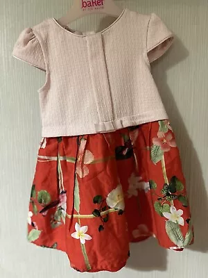 Stunning Ted Baker Baby Girl's Floral Dress Age 12-18 Month’s Ex Condition • £4.50