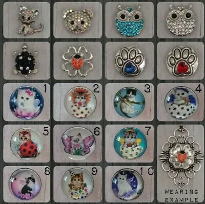 ❤Snap Jewellery❤Snap Charms❤ANIMAL/CAT❤Create Your Style❤FOR BRACELET/NECKLACES❤ • £1.50