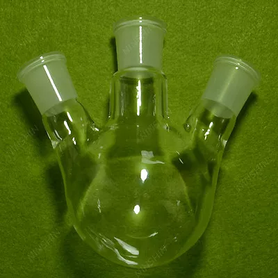 $11.72 • Buy 250ml,24/29,3-neck,Round Bottom Glass Flask,Lab Boiling Flasks,Double Neck