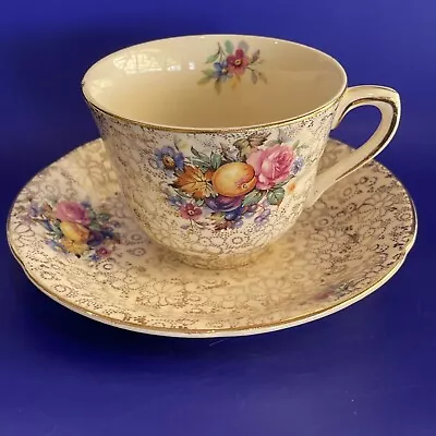H&K Tunstall Floral  Cup And Saucer Duo Set Made In England • $26.50
