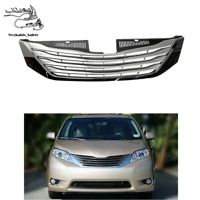 Front Upper Grille Chrome Fit For Toyota Sienna Mini Passenger Van 2011-2014 • $62.50