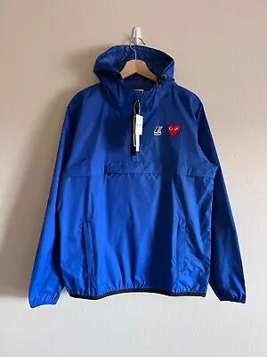 Comme Des Garcons Play K-Way Le Vrai 3.0 Leon Jacket Blue Size Large  • $370