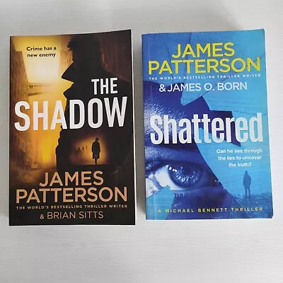 2x James Patterson Books Shattered & The Shadow Large Paperbacks Bulk Lot  • $22.95