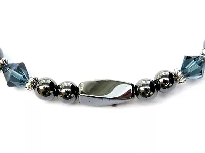 Womens Magnetic Therapy Hematite Bracelet Anklet Necklace MONTANA BLUE SWAROVSKI • $46.99