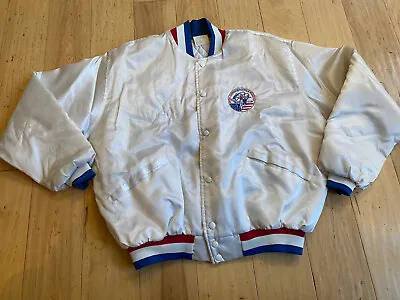 Vintage USA United States Gymnastics Federation Satin Varsity Bomber Jacket XL • $59.99