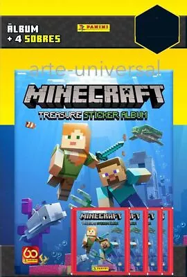 Minecraft - PANINI Sticker Collection Multiset Starter Softcover Album + 4 Packs • $22.99