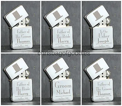 PERSONALISED LIGHTER Mens Wedding Party Favours Keepsake For Men Gifts Presents • £10.95