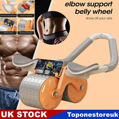 £14.59 • Buy Abdominal Wheel Automatic Rebound Elbow Support Anti-Slip Fitness Roller Train