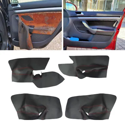 4x Interior Door Panel Microfiber Leather Trim For VW Golf 5 Jetta 05-10 4 Doors • $29.99