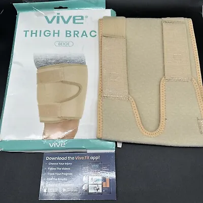 Vive Thigh Brace - Hamstring Quad Wrap - Adjustable Compression Sleeve Support • $15.90