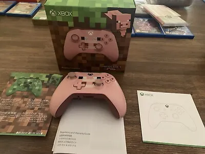 Microsoft XBOX ONE Wireless Controller Minecraft PIG Special Edition Ex CON 🐷 • $200