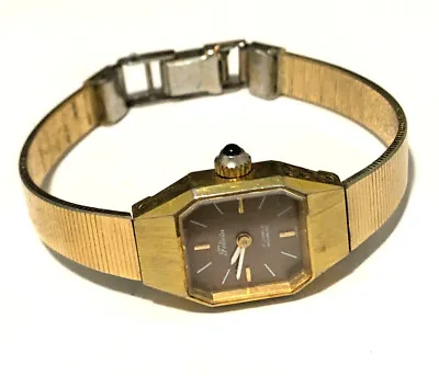 Vintage SWISS FELICIA 17 Jewels Incabloc MANUAL MECHANICAL LADIES WATCH Working  • $26