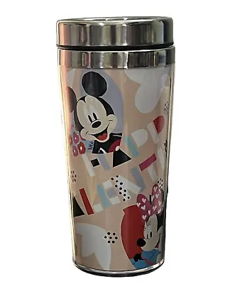 Disney Mickey Mouse Travel Mug Happy Valentine's Mickey & Minnie Mouse Tumbler • $14.95