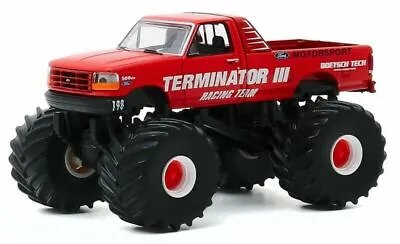 1993 Ford F-250 Monster Truck Terminator Iii Red 1/64 Diecast Greenlight 49070 E • $6.49