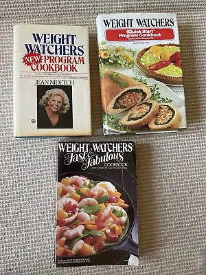 $12.44 • Buy LOT 3 Vintage WEIGHT WATCHERS Quick Start Program Fast & Fabulous Cookbooks 