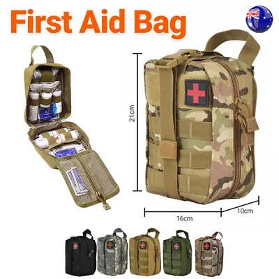 First Aid Kit Tactical Molle Medical Pouch Outdoor Travel Emergency Survival Bag • $18.99