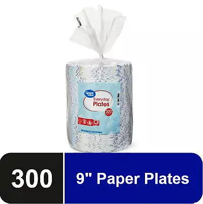 Great Value Soak Proof Microwave Safe Disposable Paper Plates 9  300 Count • $14.98