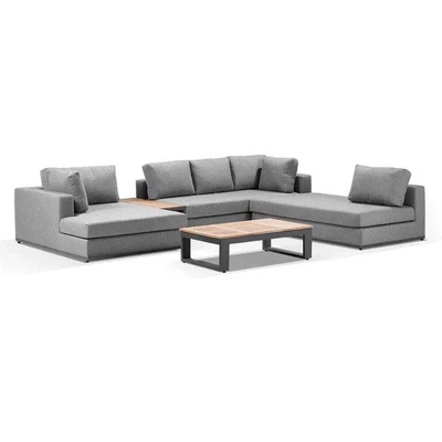 $6990 • Buy NEW Jasper Outdoor Modular Corner Chaise Setting In Sunbrella® Cast Slate |Patio
