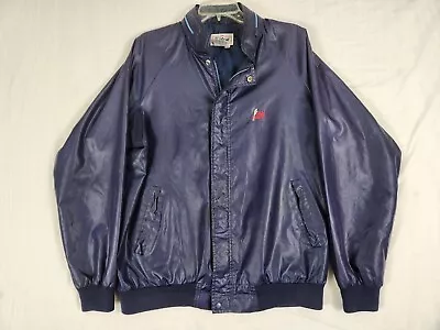 Vintage Titleist Mens Jacket Rain Gear Nylon Lined WILD DUNES Golf Medium Blue • $23.99