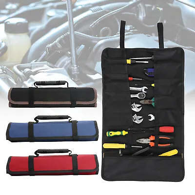 £6.99 • Buy 22 Pockets Tool Case Roll Spanner Wrench Tool Fold Up Canvas Storage Bag UK