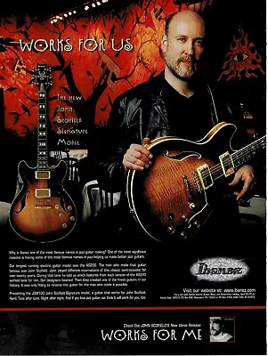 Ibanez Guitars - SIGNATURE MODEL - JOHN SCOFIELD - 2001 Print Ad • $5.95