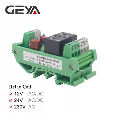 GEYA 2 Channel Relay Module AC/DC 12V 24V AC230V Relay Interface PLC • $12.33