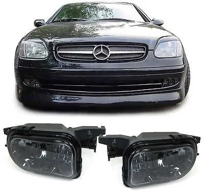 Smoked Fog Lights For Mercedes C Class W203 Cl203 Clk W209 C209 Slk R170 • $138.86