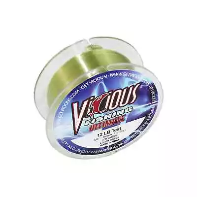 Vicious Fishing VGN Ultimate Monofilament Fishing Line Lo-Vis Green - 330 Yards • $8.80