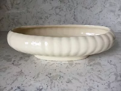 MID CENTURY MODERN FRANK MORENO CALIFORNIA POTTERY Oval Low Vase 12  X 6  X 3  • $44.95