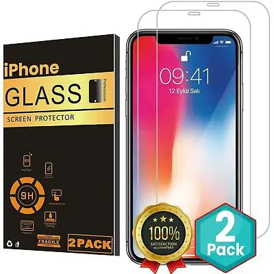 Tempered Glass Screen Protector For IPhone 15 14 Pro Max Plus 13 12 11 XR SE 7 8 • £0.99