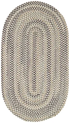 $231 • Buy Capel Rugs Sherwood Forest Wool Braided Country Area Throw Rug Grey 300