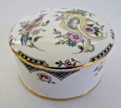 Coalport Paradise English Fine Bone China Round Trinket Box • £5