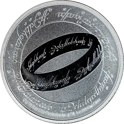 1 Oz Silver Coin 2021 Niue Lord Of The Rings: The One Ring .999 BU Mint Capsule • $45.85