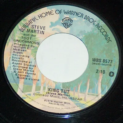 45 RPM Steve Martin King Tut Sally Goodin Hoedown Alice's 1978 WB Vinyl 8577 EX- • $18.98