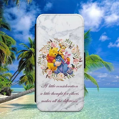 Winnie The Pooh Eeyore Quote Flip Wallet Phone Case For Iphone Samsung Huawei • £11.99