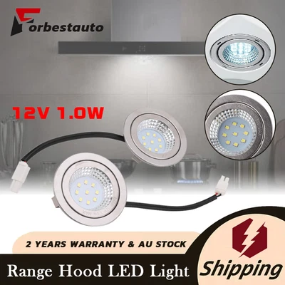 $39.99 • Buy 2 X 1.5WATT RANGEHOOD Range Hood LED Light LAMP GLOBES ASSEMBLY 12V 68MM