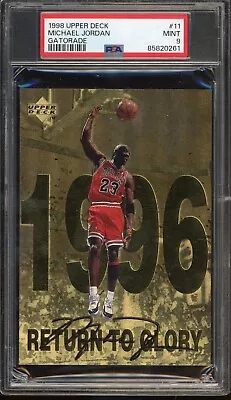 1998 Upper Deck Michael Jordan Gatorade Postcard Nba Facsimile #11 Mint Psa 9 • $85.50