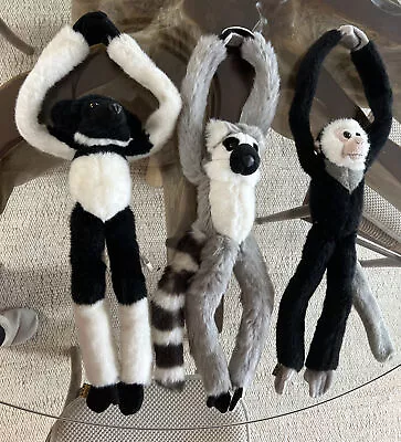 Set Of 3 Vintage 1999 Wild Republic  Hanging- Hugging Plush  17  Monkeys • $20