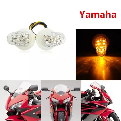 Clear Flush Mount LED Turn Signal Indicator For Yamaha YZF R6 2006-2010 07 08 09 • $9.27